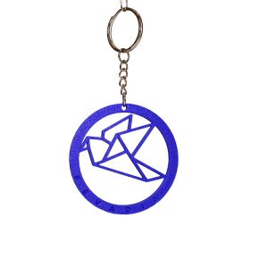 Llavero azul huecos.